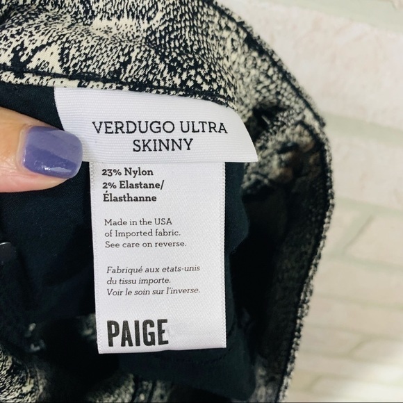 Paige Verdugo Ultra Skinny Jeans in Python Print Size 26 - Picture 10 of 11